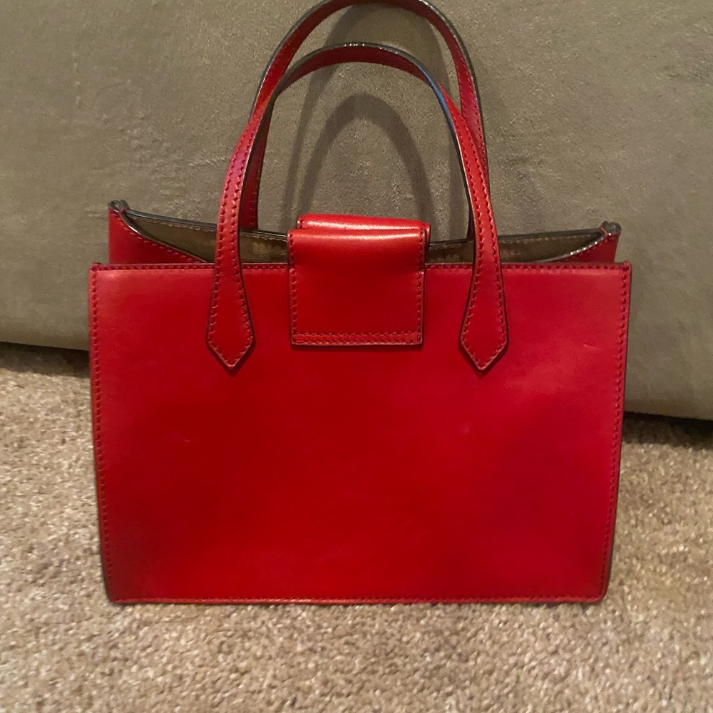 EUC Jimmy Choo Womens Red Leather Madeline Shoulder Bag Purse - Picture 2 of 7